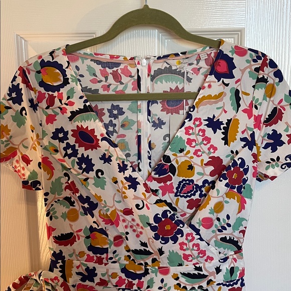 NWT Boden Olive Tropical Retreat Faux Wrap Dress - Picture 3 of 12